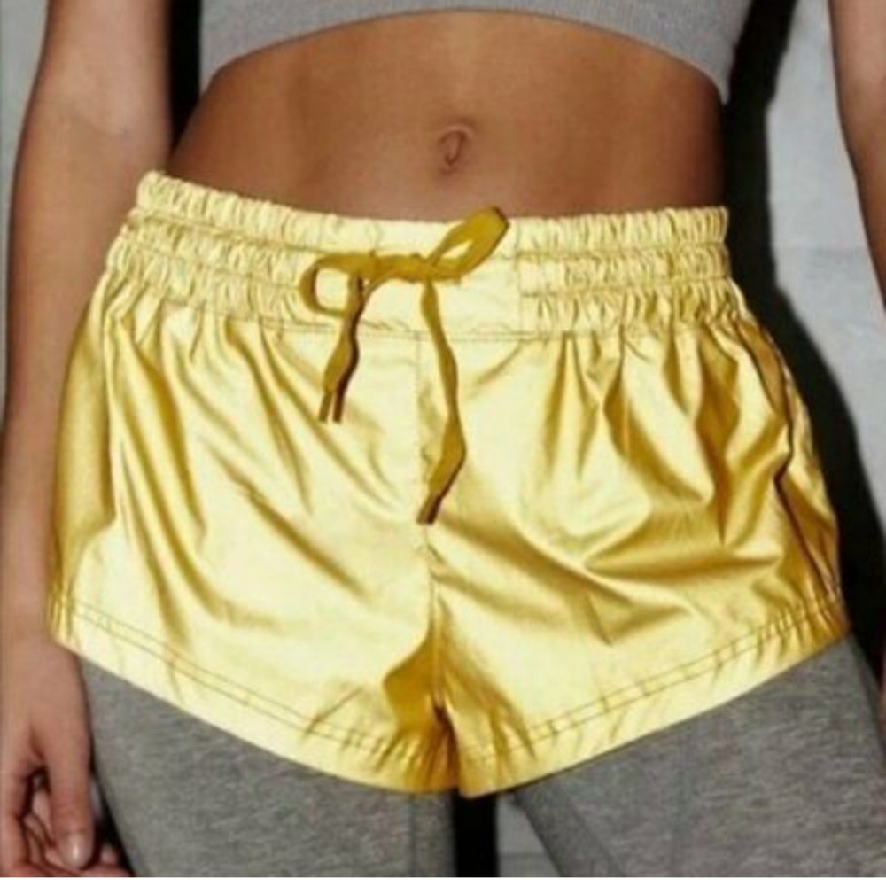 3/$40 Free People-Unisex Reflective! Yellow Running Shorts (Safety 1st!)